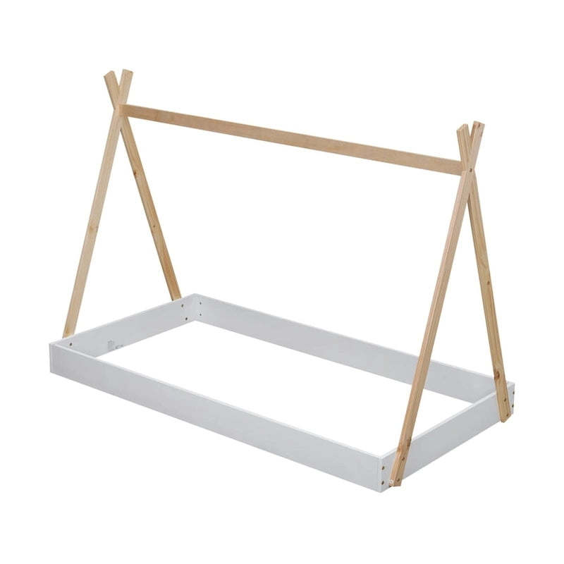 Letto a pavimento da tenda con struttura triangolare