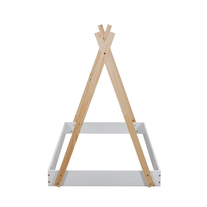 Letto a pavimento da tenda con struttura triangolare