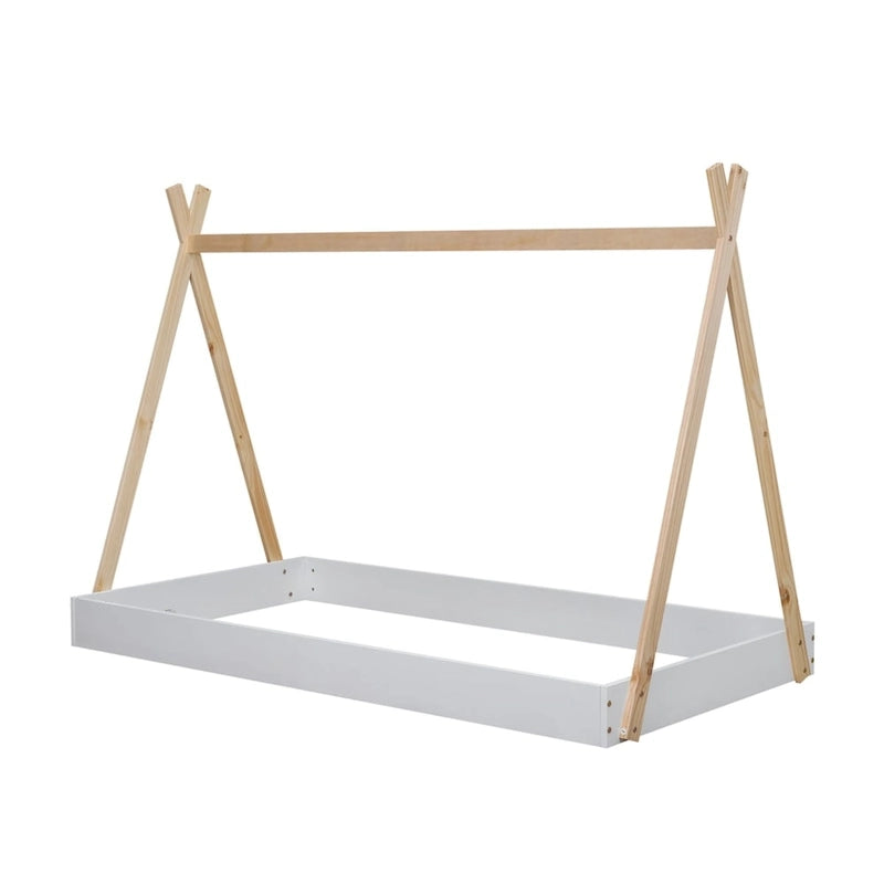 Letto a pavimento da tenda con struttura triangolare