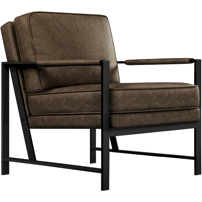 Poltrona di design retrò in similpelle