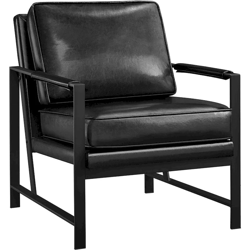 Poltrona di design retrò in similpelle