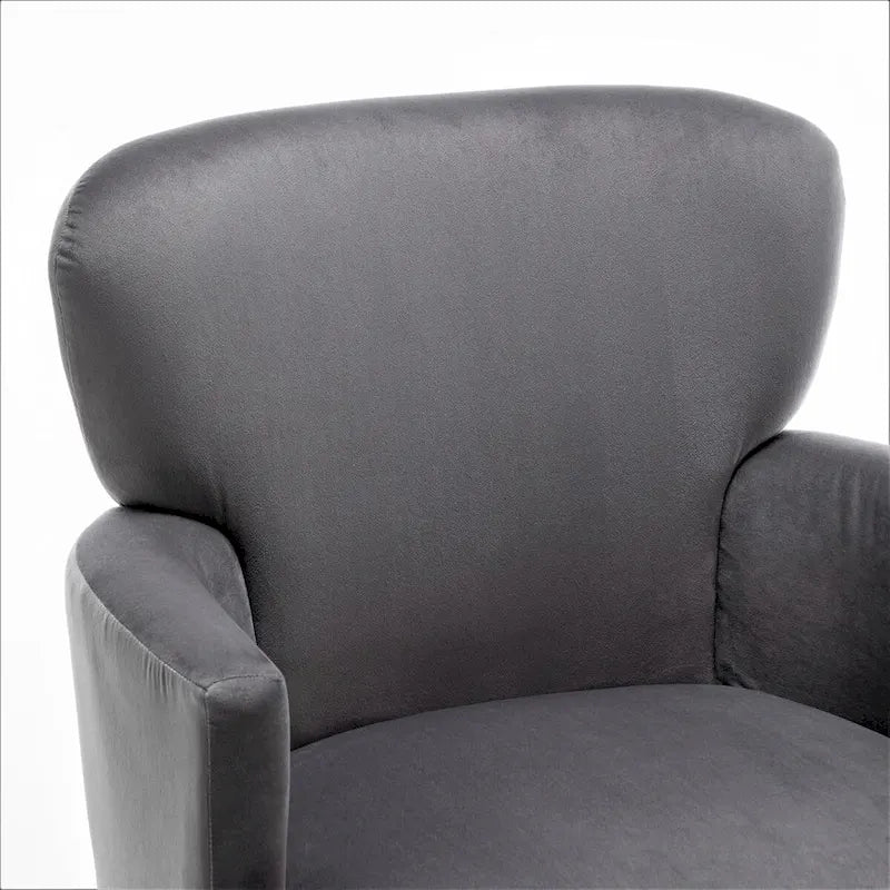 Elegante poltrona in velluto con gambe in metallo dorato