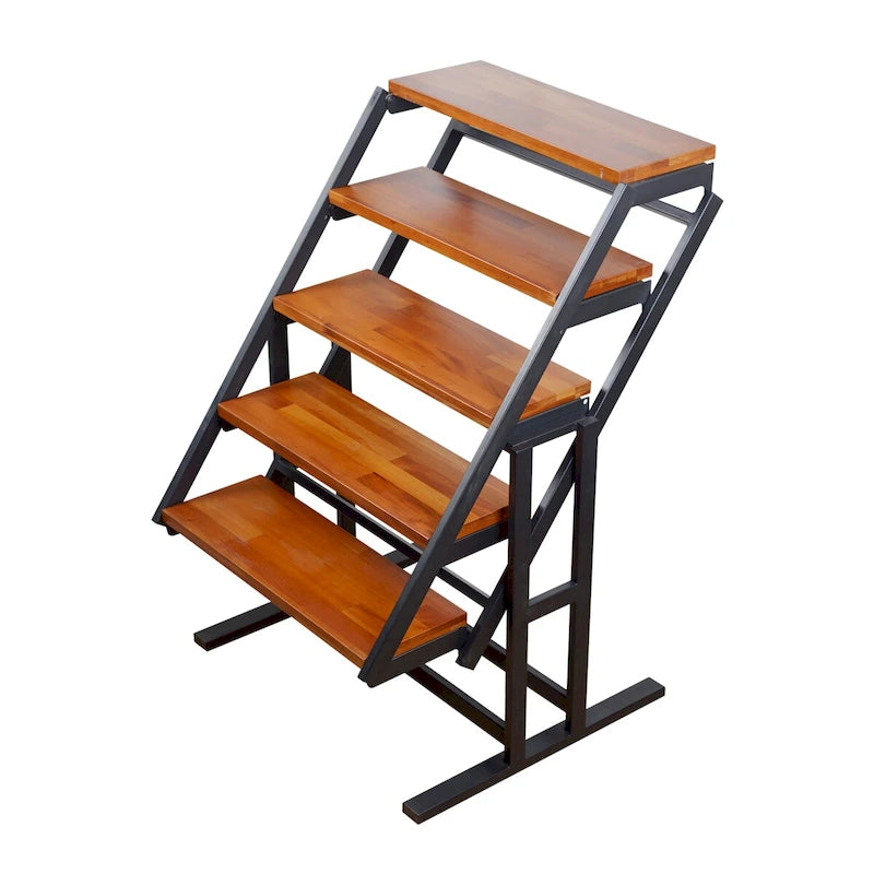 Tavolo da pranzo convertibile multifunzione in legno di medie dimensioni, tavolo da pranzo e scaffale di transizione per casa e cucina, interruttore libero