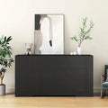Credenza con Ante e Cassetti, Mobile Buffet da Cucina con Cassetti e Ante, Grande Mobile da Bar con Ripiani Regolabili