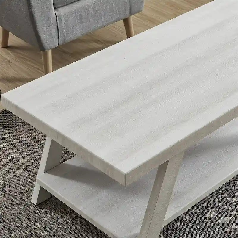 Tavolino da caffè contemporaneo in legno con ripiano
