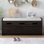 Storage Bench with 2 Drawers and Hidden Storage Space