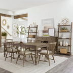 Tavolo rettangolare Americana Farmhouse Dusty Taupe 7 pezzi