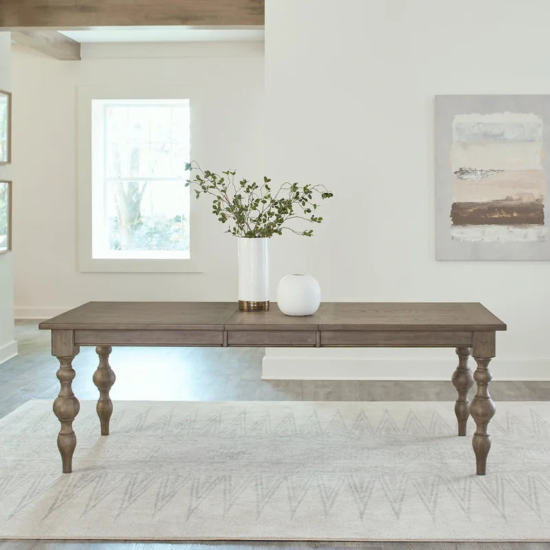 Tavolo rettangolare Americana Farmhouse Dusty Taupe 7 pezzi