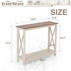 Tavolino consolle stretto con spazio contenitore - 11,8P x 39,4L x 31,5A