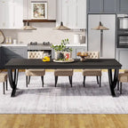 Tavolo da Pranzo Rettangolare per 6-8 Persone, Tavoli da Cucina Grandi in Legno da 198 cm Stile Rustico