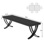 Tavolo da Pranzo Rettangolare per 6-8 Persone, Tavoli da Cucina Grandi in Legno da 198 cm Stile Rustico