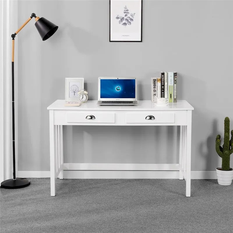 Scrivania per computer, postazione di lavoro moderna con organizer rimovibile sospeso