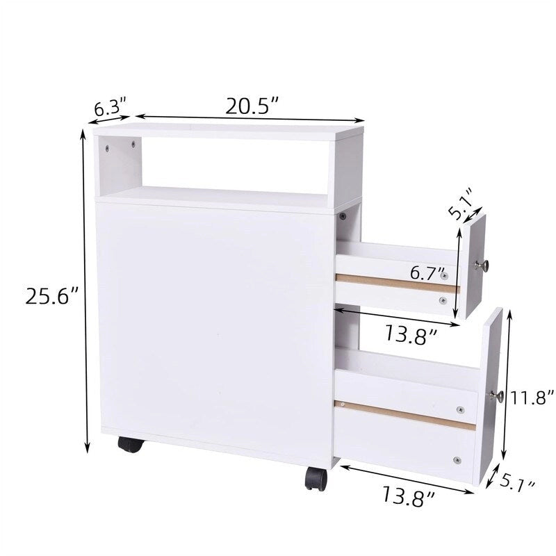 Mobiletto portaoggetti per bagno piccolo - 6.3P x 20.5L x 25.6A