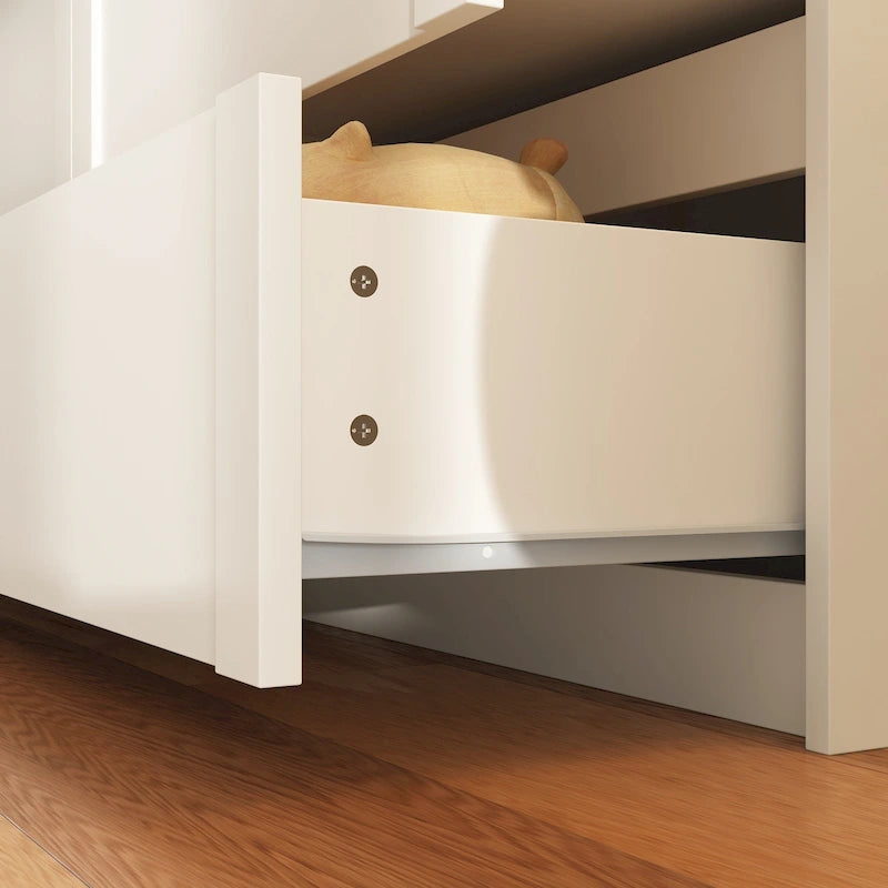 Comò Contenitore Bianco con 6 Cassetti per Camera da Letto, Sala da Pranzo e Cucina